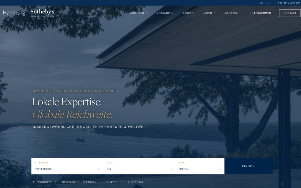 Website von Hamburg Sotheby’s International Realty